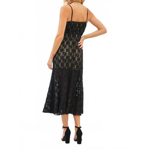 NEW IDEM DITTO twilight affair lace midi dress in black - Picture 3 of 5